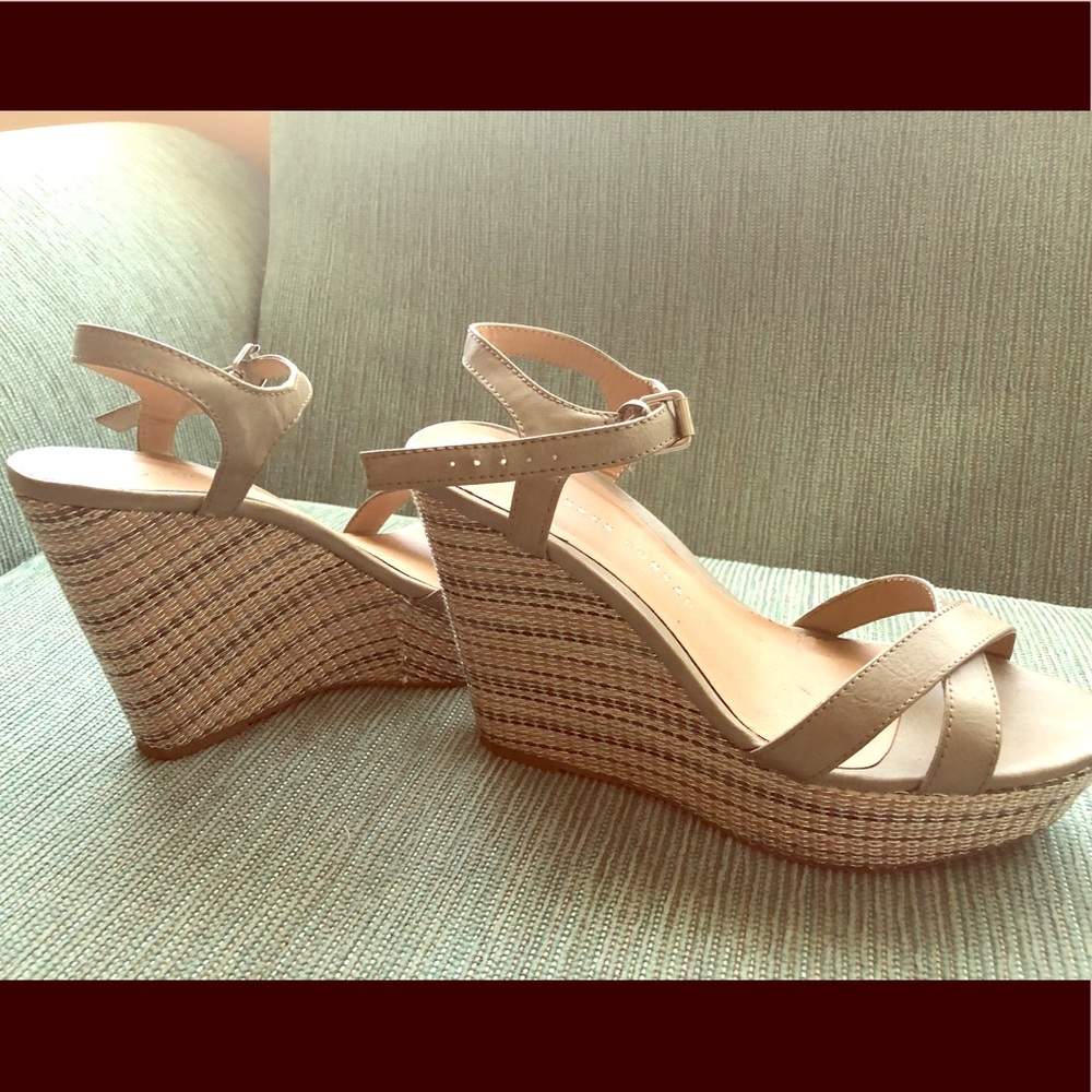 Tan Lauren Conrad wedges! 8.5